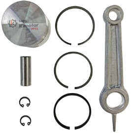CONJUNTO PISTAO EM ALUMINIO C/ ACESS. MONTADOS 8PCS P/ COMPRESSAO E ADMISSAO DO AR NO MOTOCOMPRESSOR