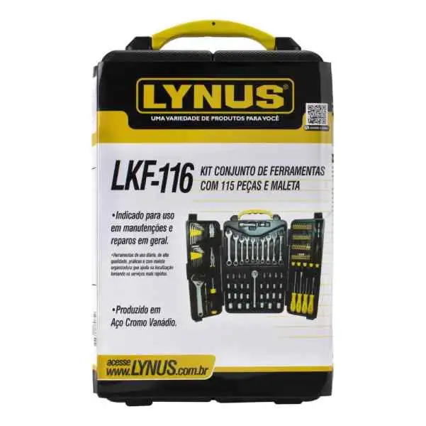 LKF-116 LYNUS KIT FERRAMENTAS 115 PECAS