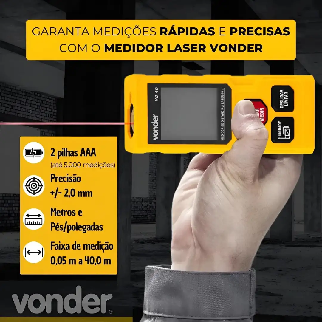 VD40 MEDIDOR DISTANCIA LASER 40M