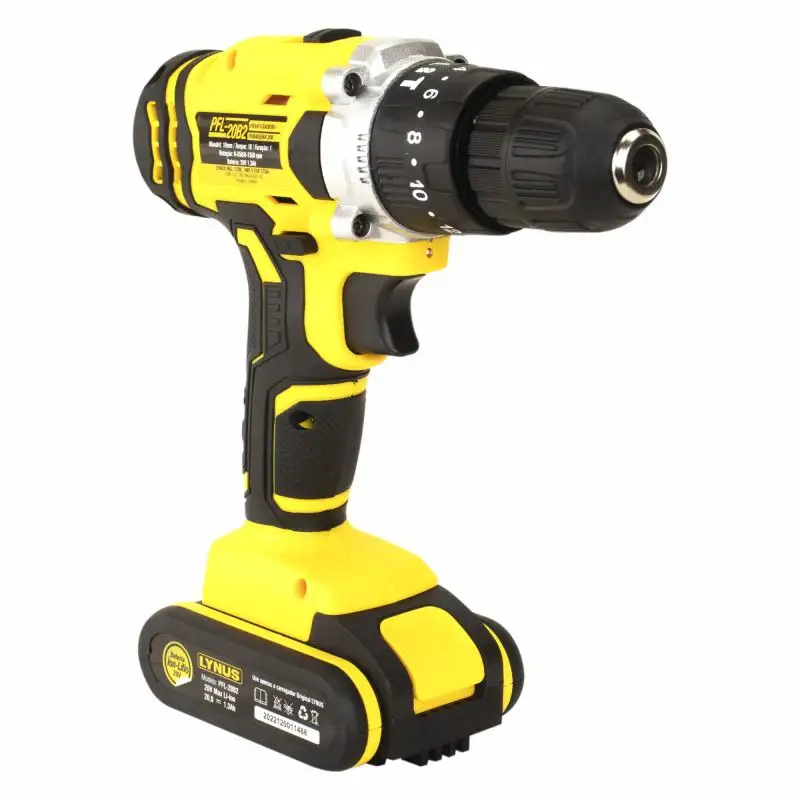 PARAFUSADEIRA FURADEIRA PFL-20B2 LYNUS 20 VOLTS COM IMPACTO