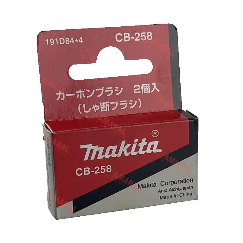 ESCOVA DE CARVAO CB-258 127V (191D84-4) para Esmerilhadeira GA4550/GA4550R/GA4551R/GA5050/GA5050R/GA5051R Makita
