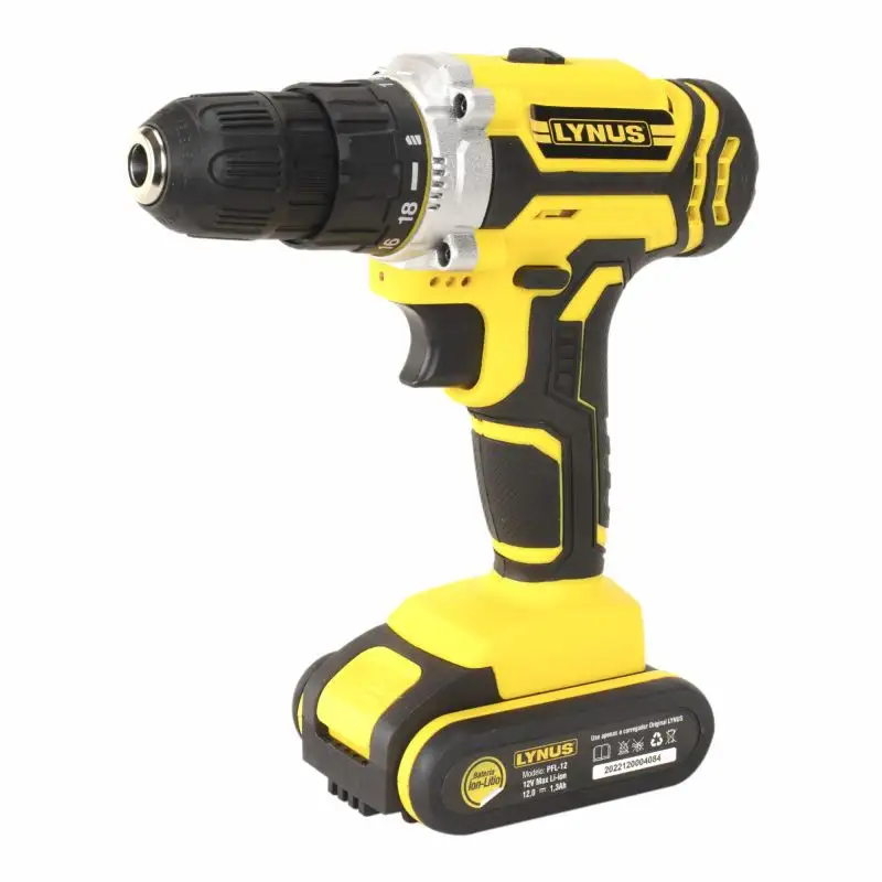 PFL-12 PARAFUSADEIRA FURADEIRA LYNUS 12 VOLTS FONTE BIVOLT