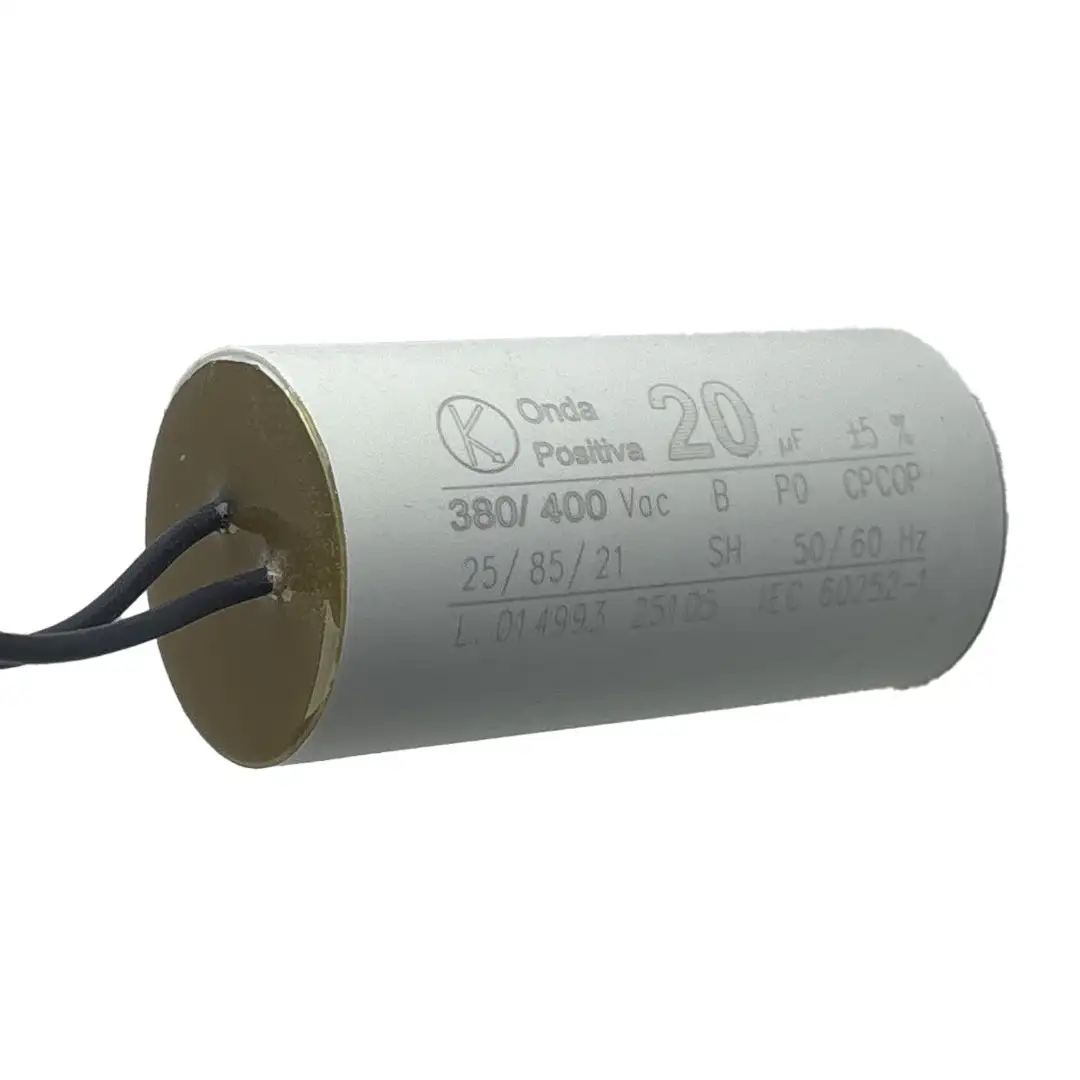 CAPACITOR PERM CABO 20,0 UF 250V ONDA POSITIVA