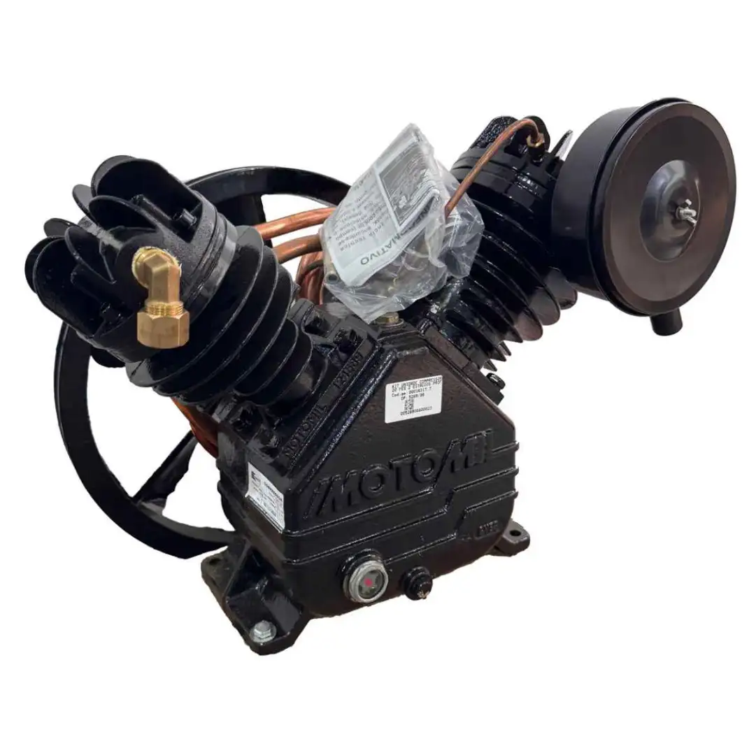 Kit Unidade Compressora 20 Pes 175 psi Cabecote Completo Profissional Motomil