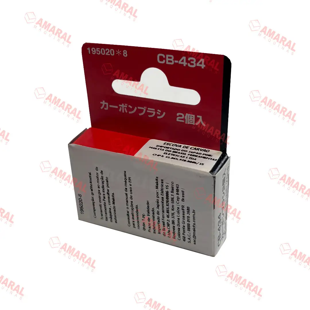 ESCOVA DE CARVAO CB-434 (195020-8) para BFT126F/BTW151/DFT126F Makita