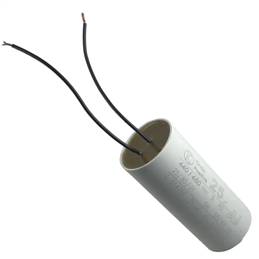 CAPACITOR PERM CABO 25,0 UF 440/450V ONDA POSITIVA