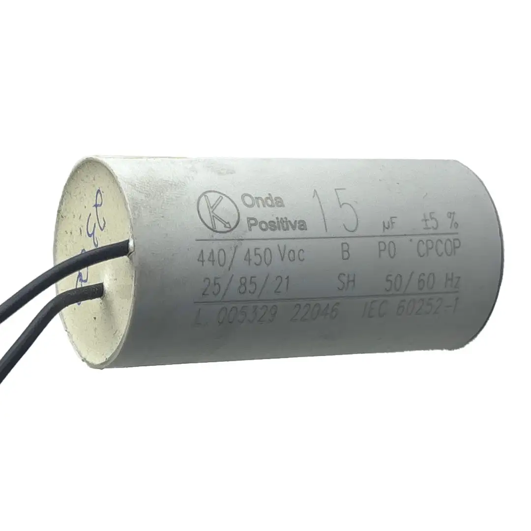 CAPACITOR PERM CABO 15,0 UF 440/450V ONDA POSITIVA