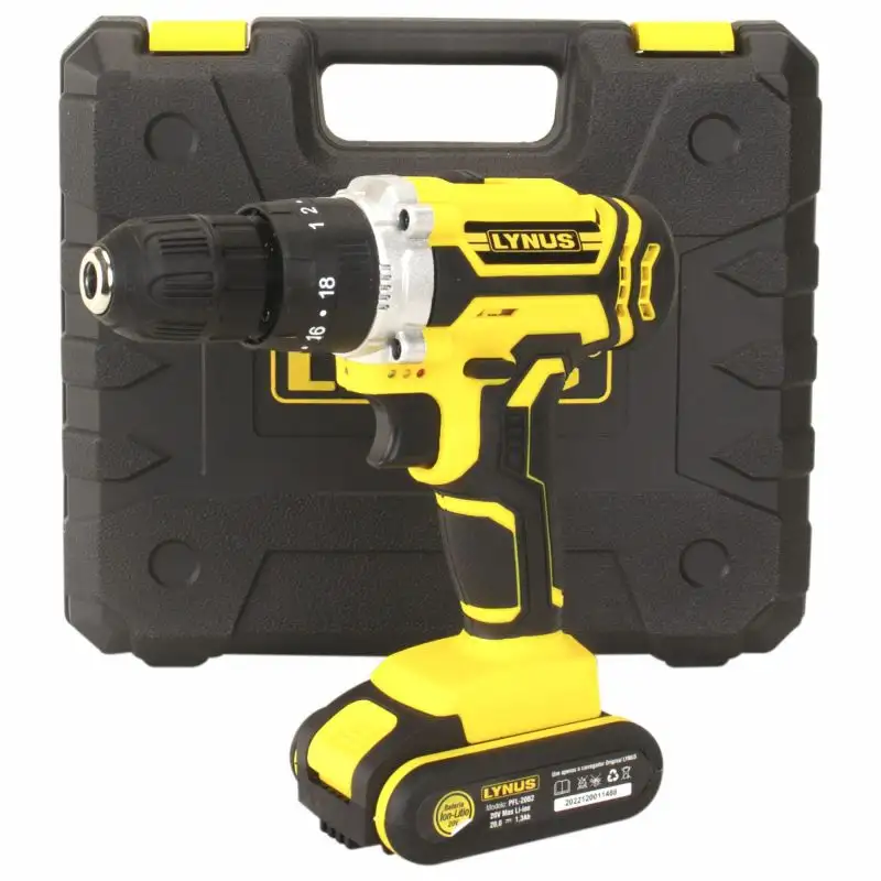 PARAFUSADEIRA FURADEIRA PFL-20B2 LYNUS 20 VOLTS COM IMPACTO