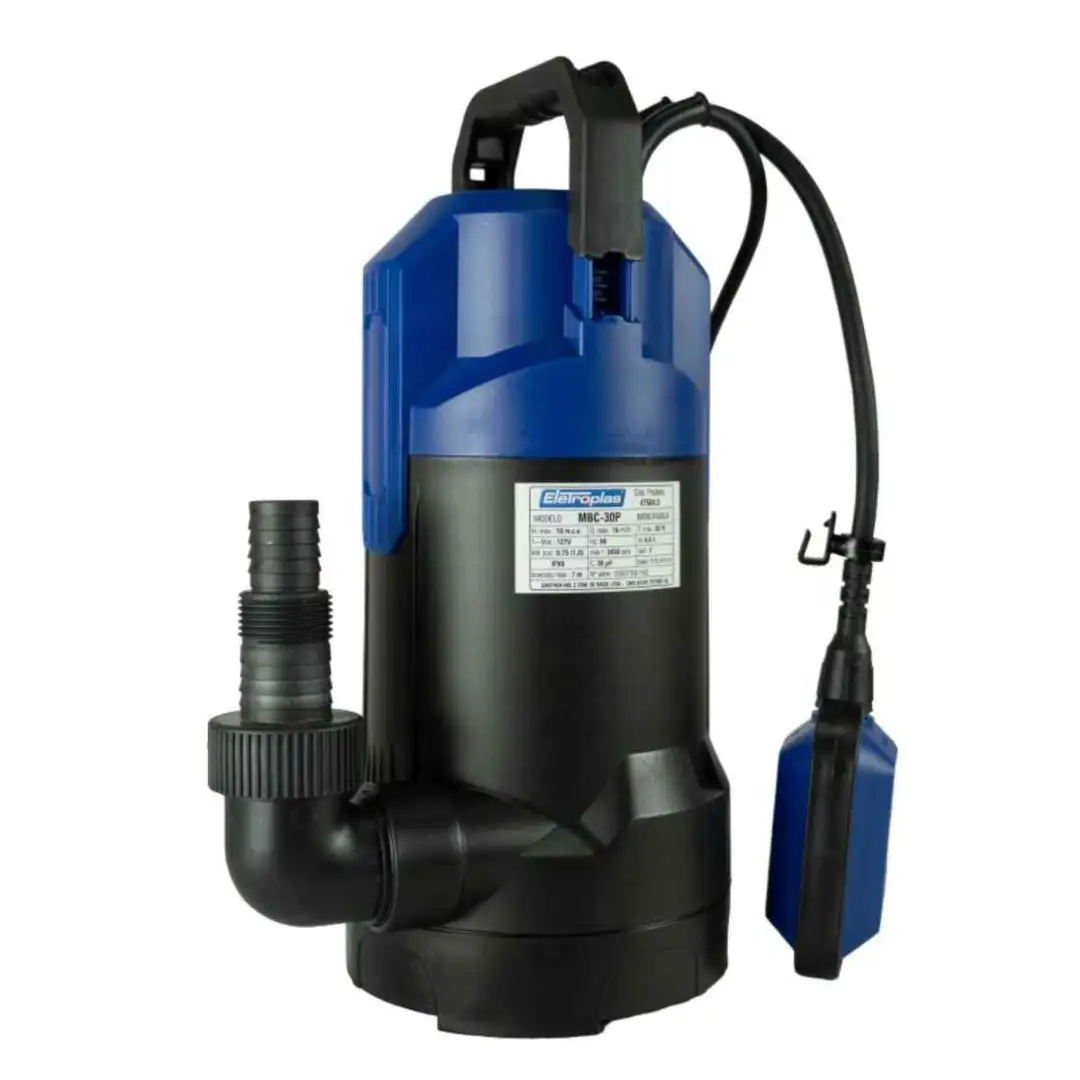 MBC-30P MOTOBOMBA SUBMERSIVEL AGUA TURVA SOLIDOS 30MM 1,0CV 127V ELETROPLAS