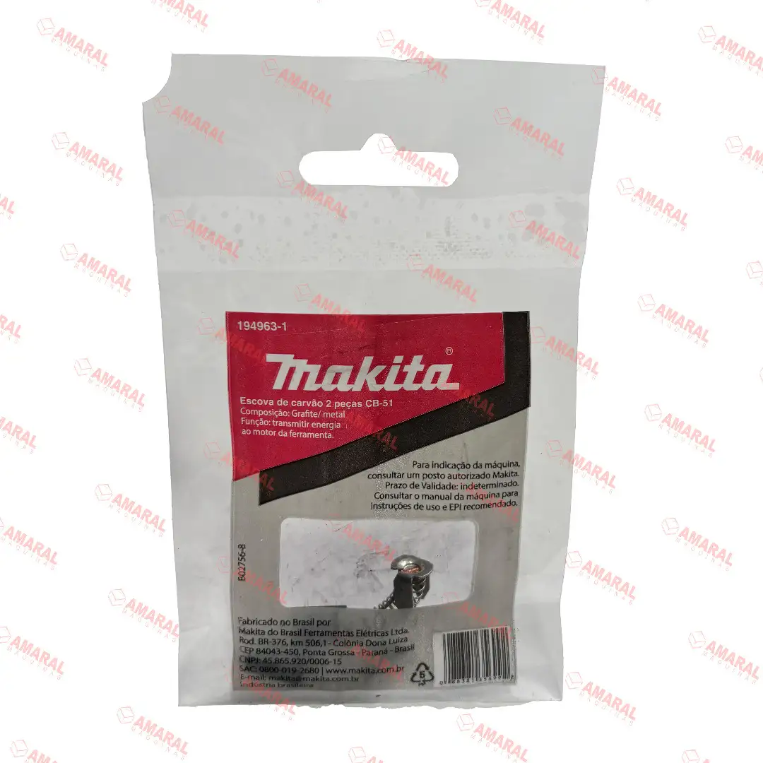 ESCOVA DE CARVAO CB-51 (194963-1) 6300H/1900B/4300B/8422B Makita