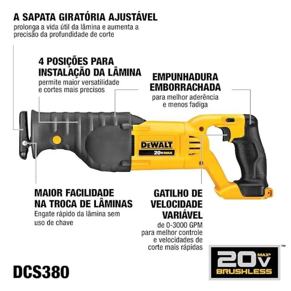SERRA SABRE BL 20V LI-IO N VVR S/BATERIA