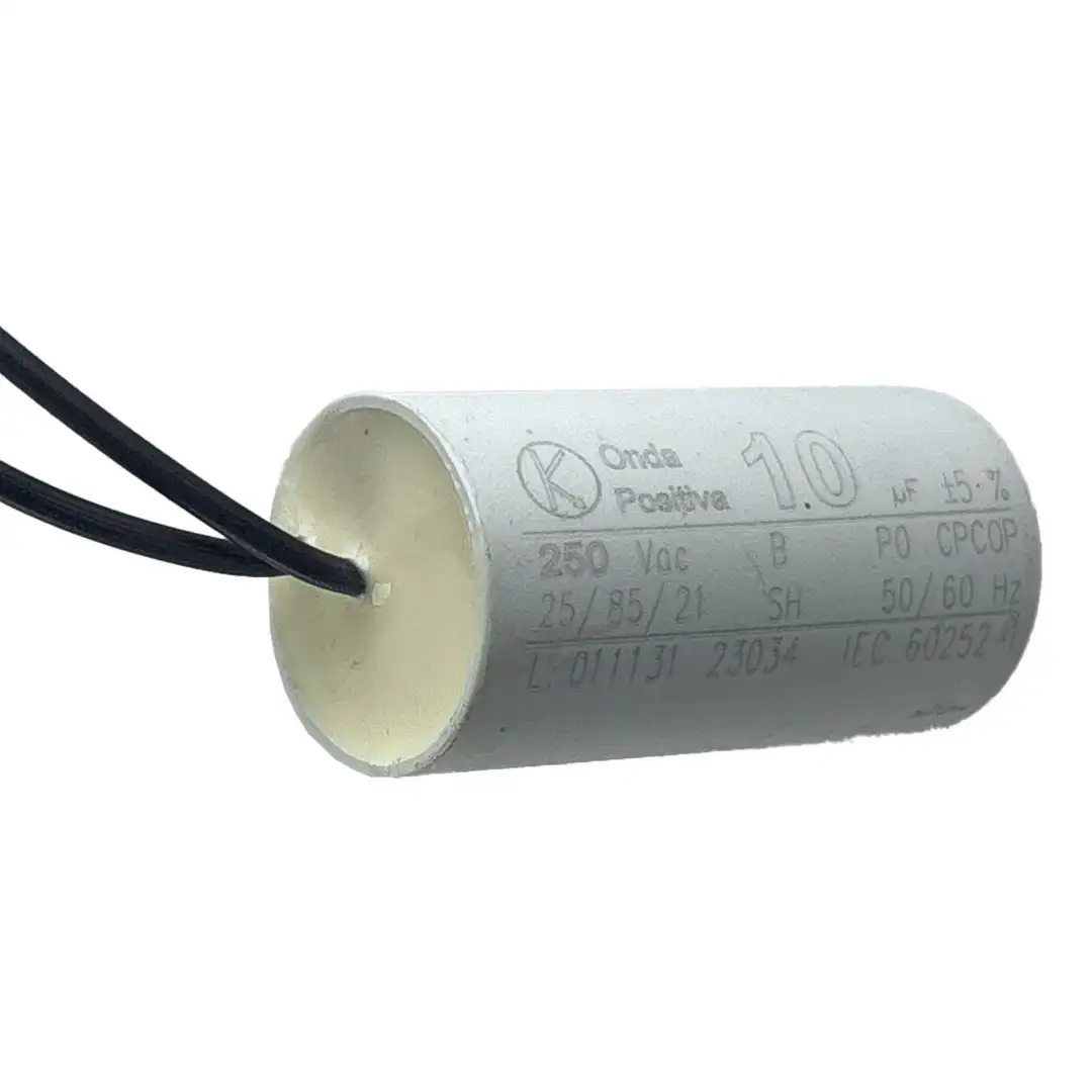 CAPACITOR PERM CABO 10UF 250V ONDA POSITIVA
